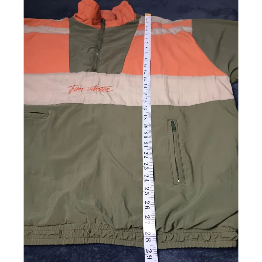Vintage 90s Men's Small Ski Anorak Windbreaker Jacket Colorblock BIB Relax Fit